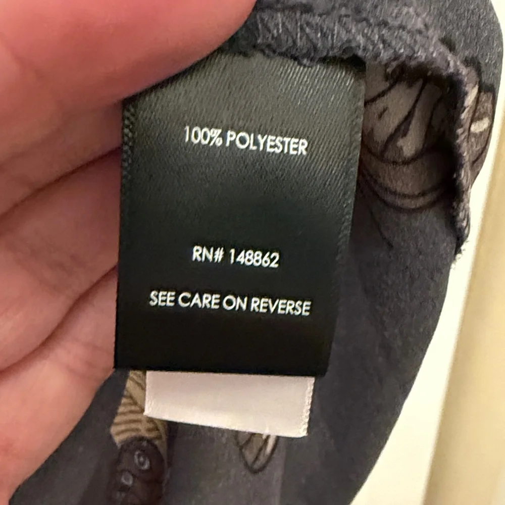 torrid Charcoal Butterfly Print Tunic with Cream and Brown Accents - Picture 3 of 7